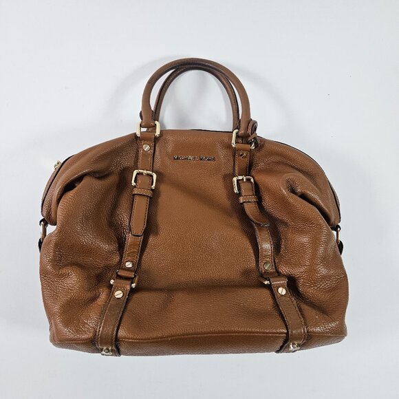 Michael Kors Genuine Shoulder Bag Soft Leather Brown AP-1208 - Picture 1 of 12